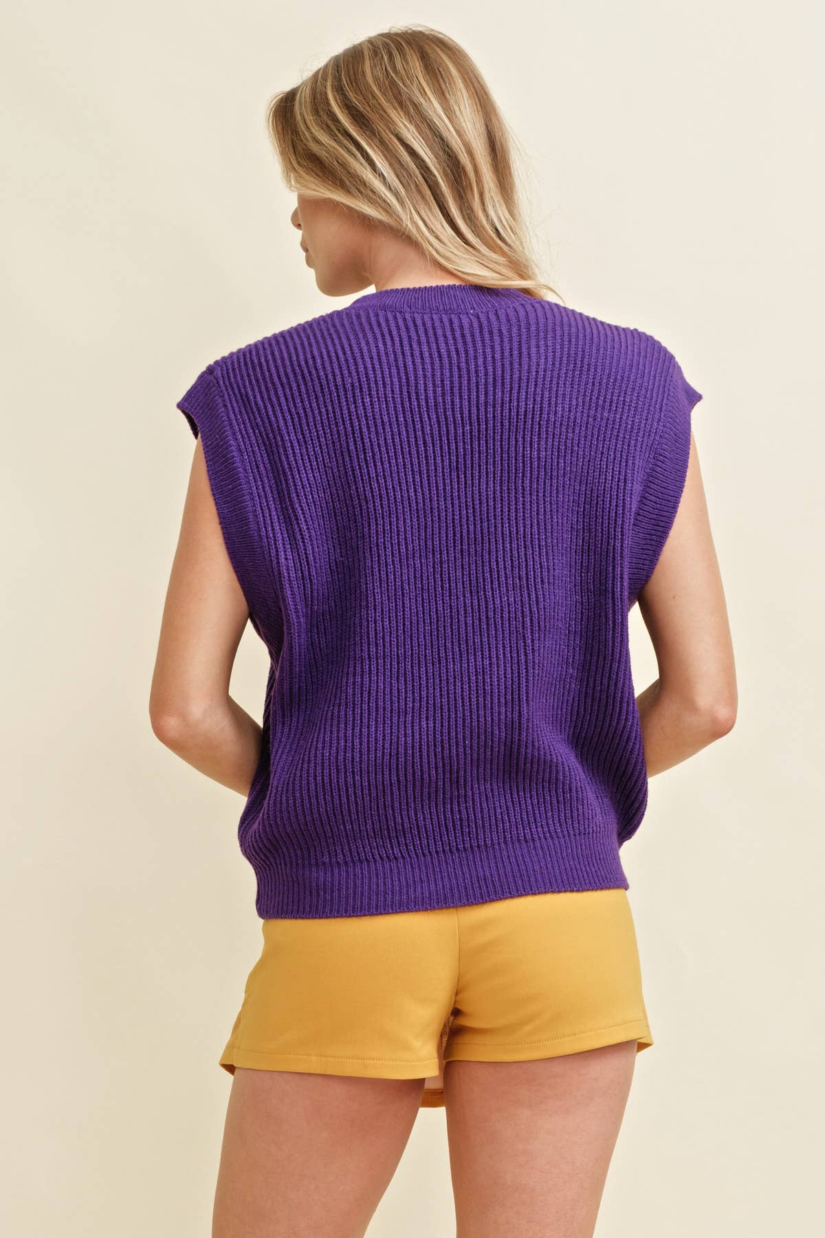 CSW10210-1 - 'GAMEDAY" EMBROIDERED SLEEVELESS SWEATER VEST