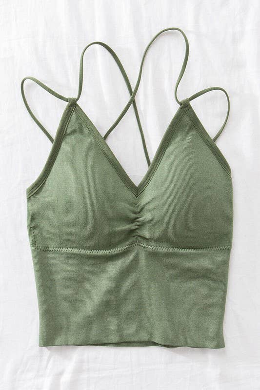 RIB KNIT BRA TOP