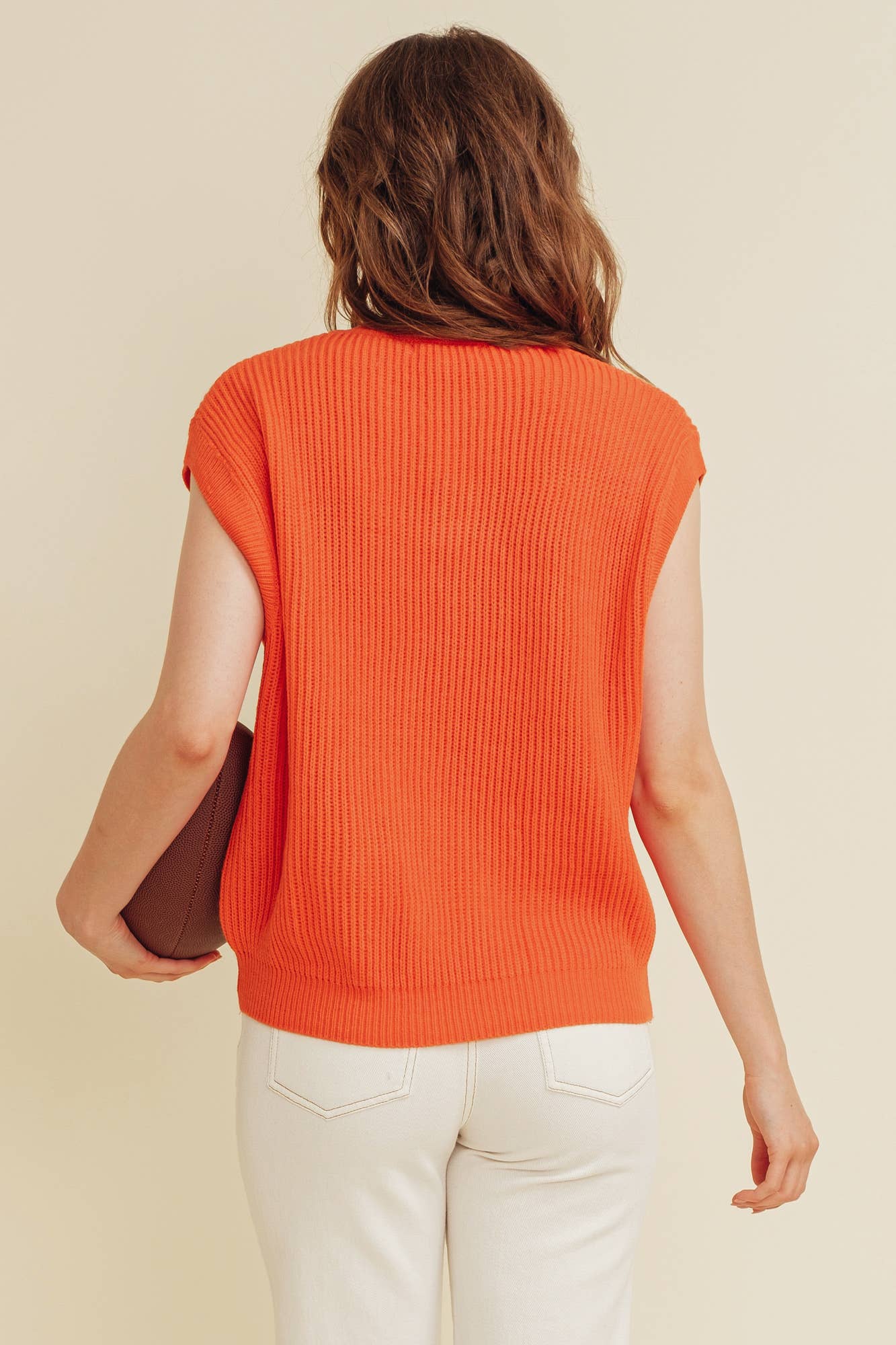 CSW10210Y - 'TENN" EMBROIDERED SLEEVELESS SWEATER TOP