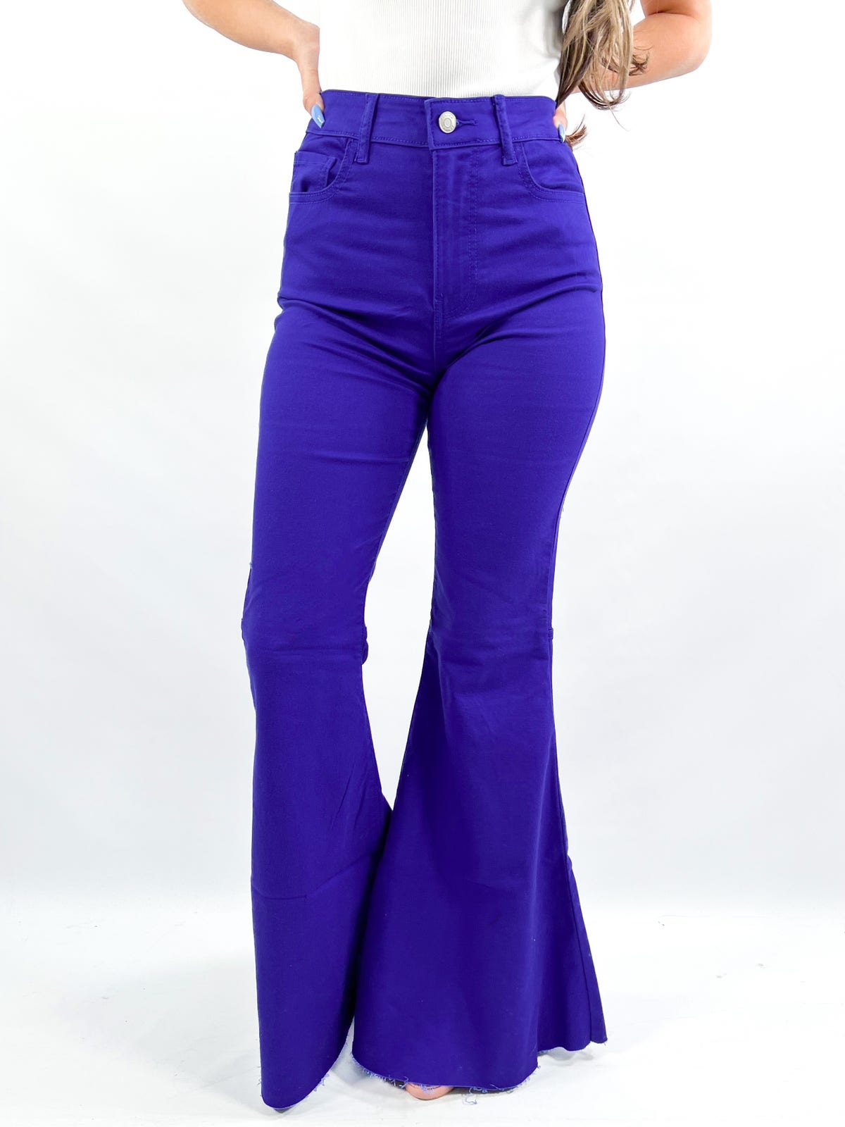 Zenana Blue Flare Pants