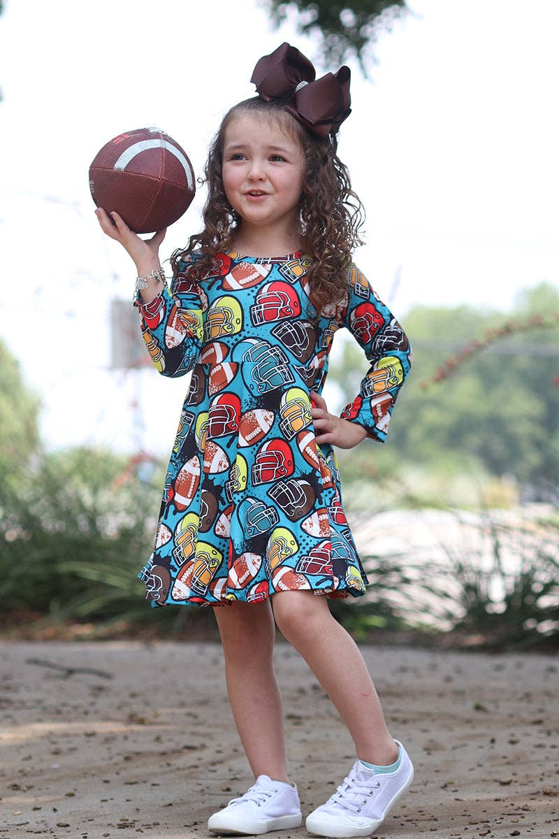 🔶FOOTBALL TWIRL DRESS. CXQ-210-613246