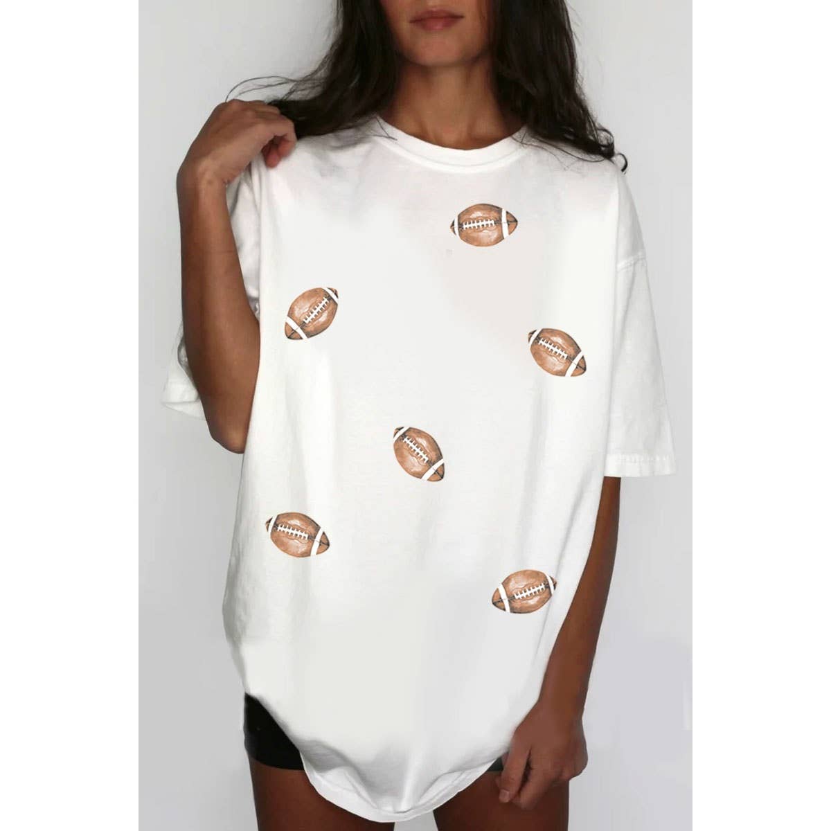 FOOTBALL ALLOVER OVERSIZED MINERAL GRAPHIC TEE