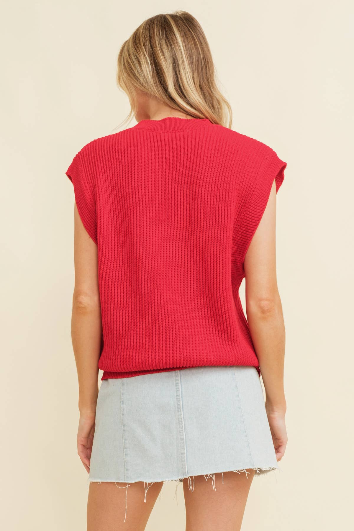 CSW10210-1 - 'GAMEDAY" EMBROIDERED SLEEVELESS SWEATER VEST