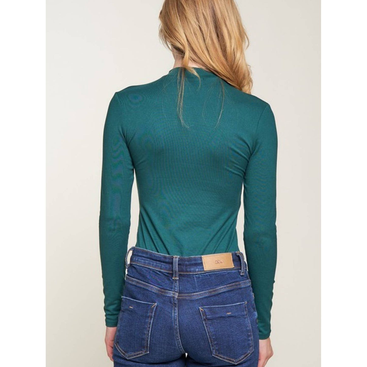 Dty Brushed Long Sleeve Mock Neck Bodysuit