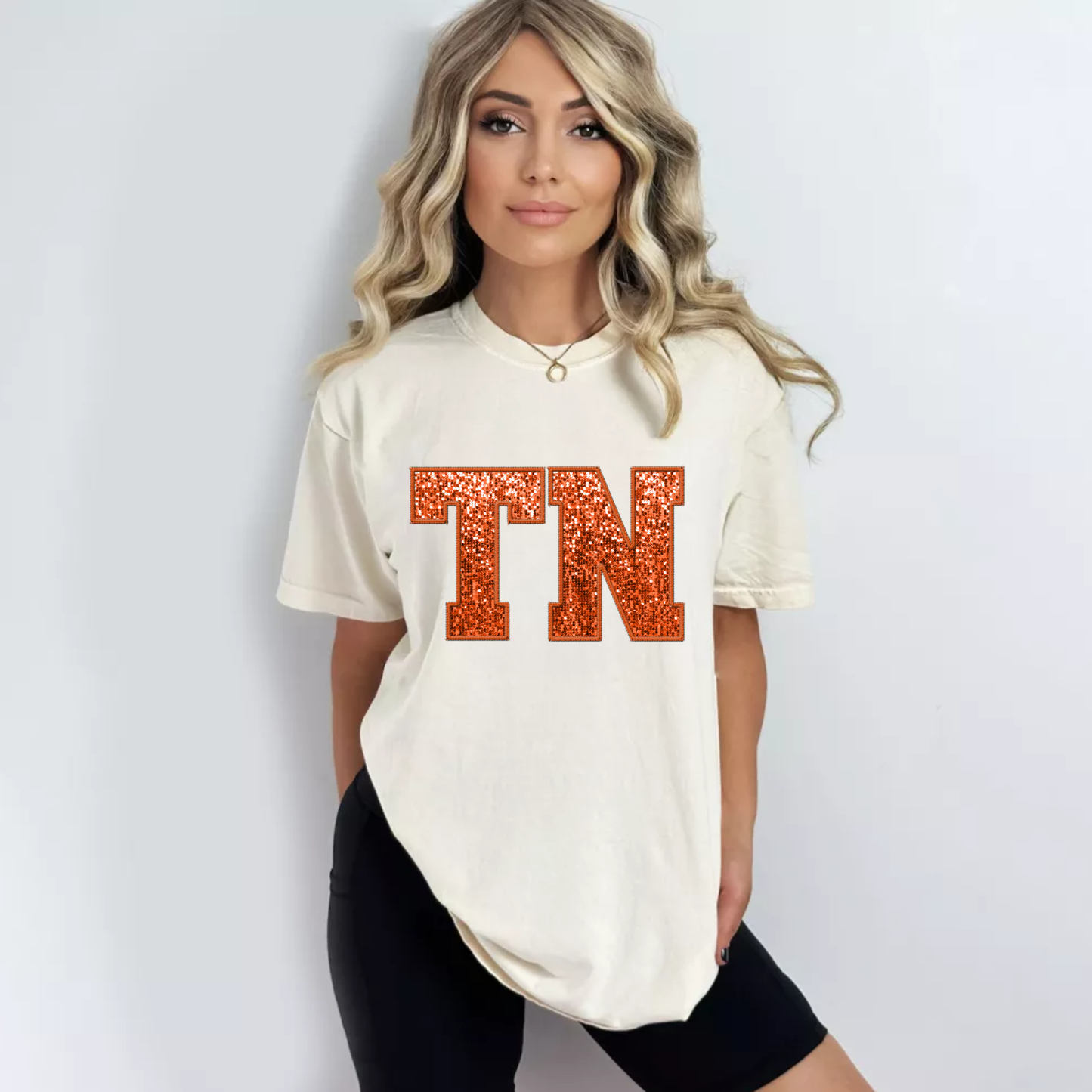 (Shirt of your choice)Faux Sequin TN Tennessee - Clear Film Transfer