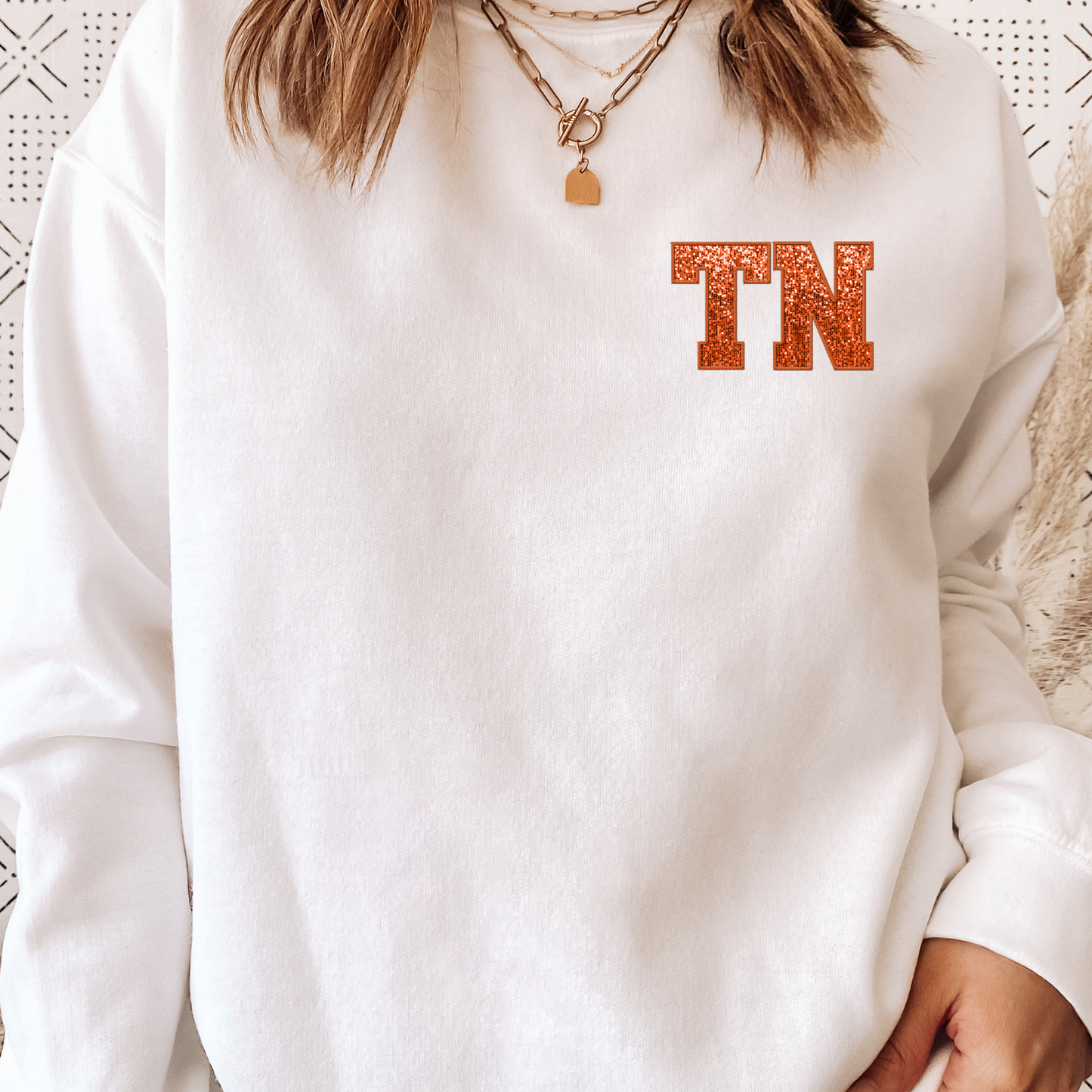 (Shirt of your choice)Faux Sequin TN Tennessee - Clear Film Transfer